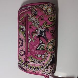 Vera Bradley Pink Zip Wallet/Wristlet